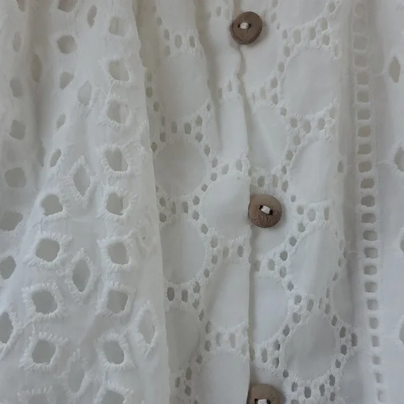 ZARA Openwork Embroidered Eyelet Midi Dress NWT 3017/653 - Picture 8 of 9